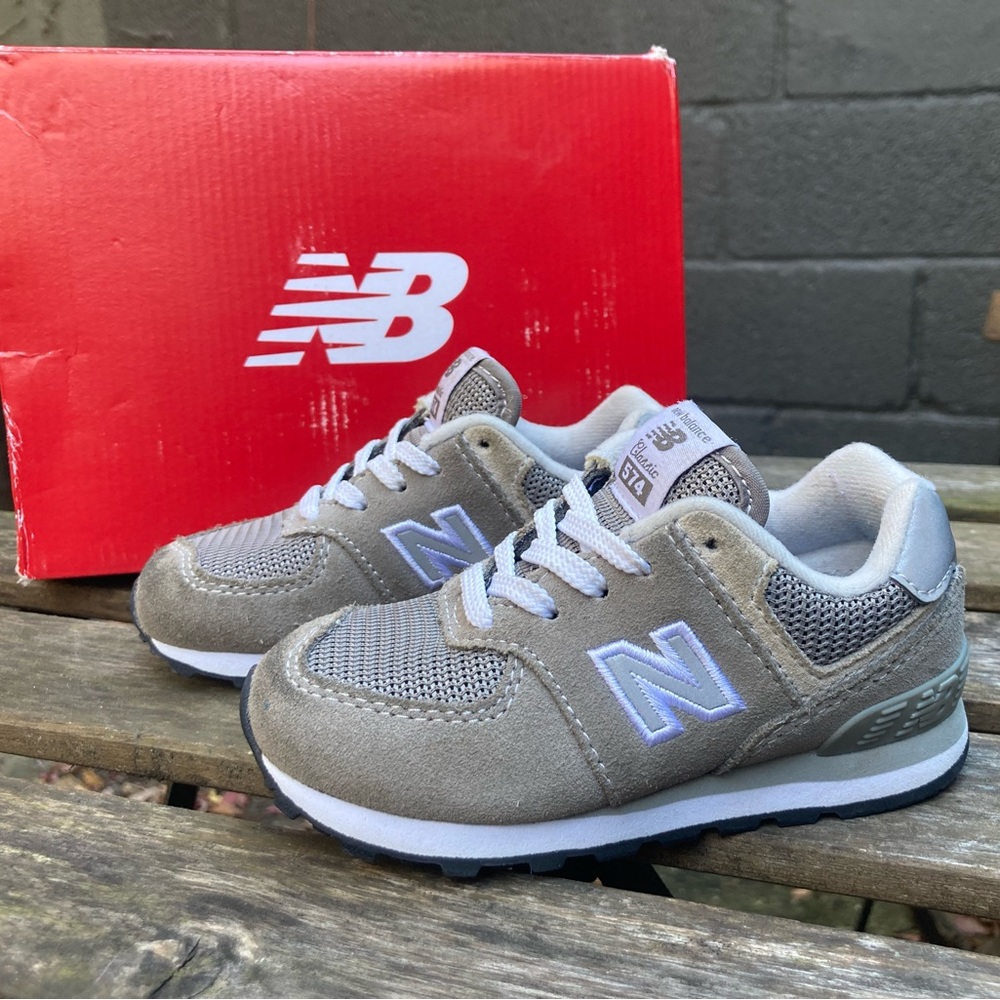 Gray New Balance 574 Size 7C Toddlers